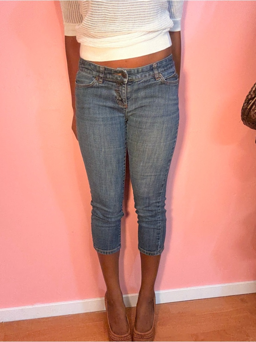Low rise Cropped Denim Jeans
